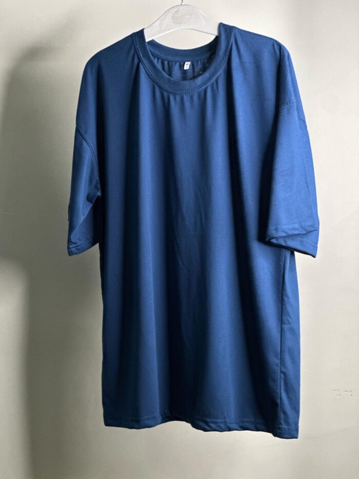 Oversized Navy Blue T-Shirt – Everyday Cotton Ease