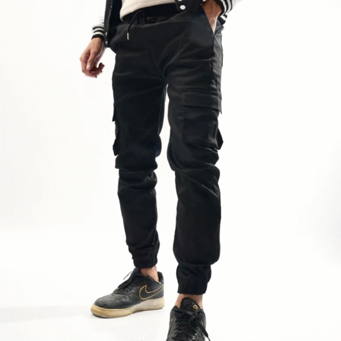 Jet Black Fitted Cargo