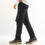Jet Black Straight Fit Cargo