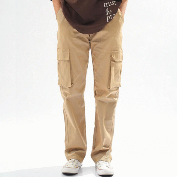 Khaki Straight-Fit Cargo