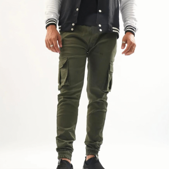 Olive Green Straight Fit Cargo
