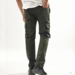 Olive Green Straight Fit Cargo
