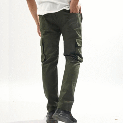 Olive Green Straight Fit Cargo